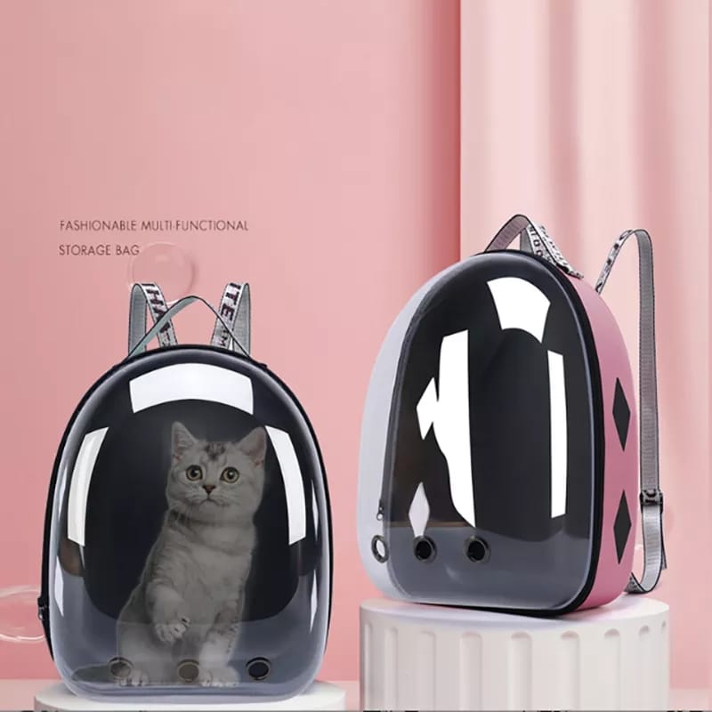 MOCHILA TRANSPORTADORA DE MASCOTAS DE ACRILICO TRANSPARENTE CON VENTILACION [BAG52]