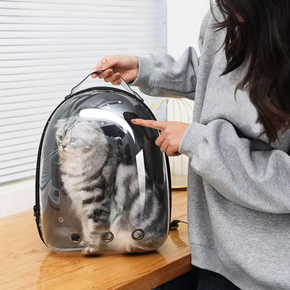 MOCHILA TRANSPORTADORA DE MASCOTAS DE ACRILICO TRANSPARENTE CON VENTILACION [BAG52]