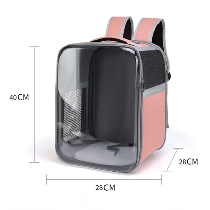 MOCHILA TRANSPORTADORA DE MASCOTAS CUADRADA CON VENTILACION GRANDE [CW39]