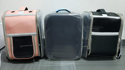 MOCHILA TRANSPORTADORA DE MASCOTAS CUADRADA CON VENTILACION GRANDE [CW39]