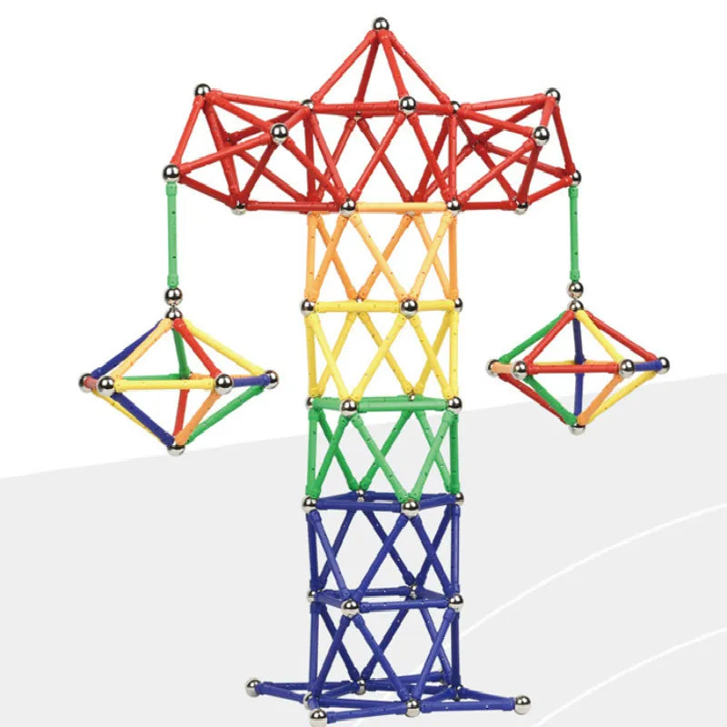 106 / 5.000 LFAYER 3D Palillos magnéticos largos Bloques de construcción magnéticos Palillos magnéticos Construcción DIY Juguetes magnéticos para niños