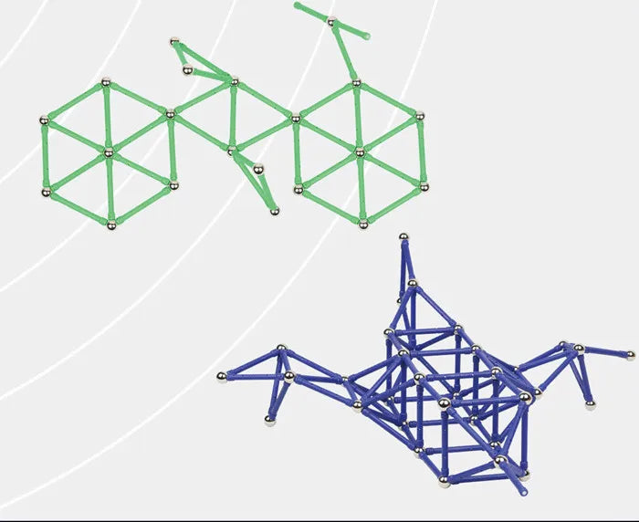 106 / 5.000 LFAYER 3D Palillos magnéticos largos Bloques de construcción magnéticos Palillos magnéticos Construcción DIY Juguetes magnéticos para niños