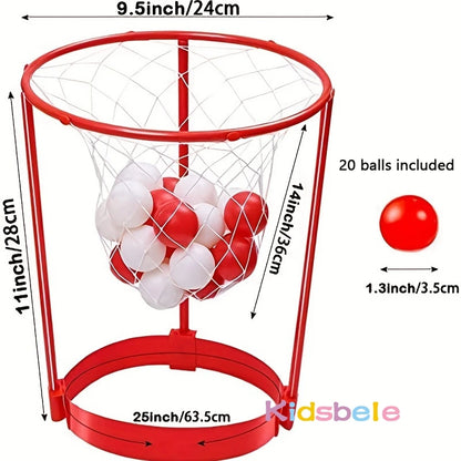 Aro de baloncesto para la cabeza para niños y adultos, juego de carnaval, canasta ajustable, diadema de red, fiesta, cumpleaños, juego familiar para interiores y exteriores